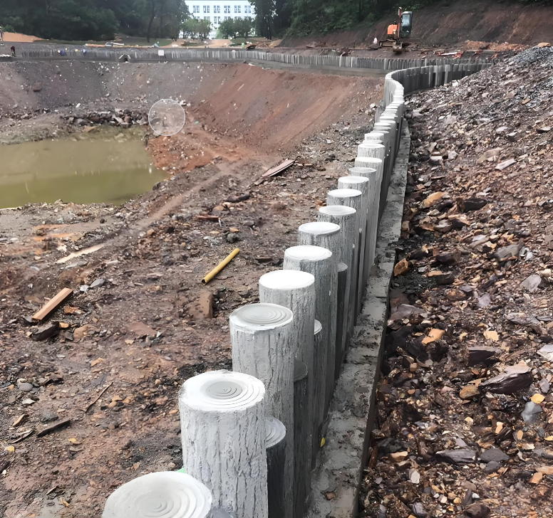 水泥仿木樁施工隊(duì)泓樺錦嘉 - 水泥仿木樁能用在庭院裝飾嗎？